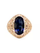 Pierścionek Szafir 14k żółte złoto Vintage unikatowe vrc074y